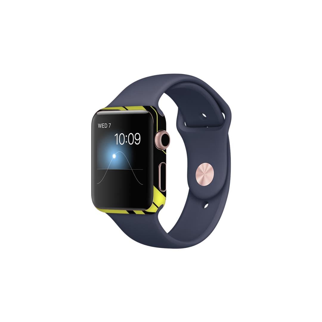 Apple Watch Series Cyber Yellow  Black skins