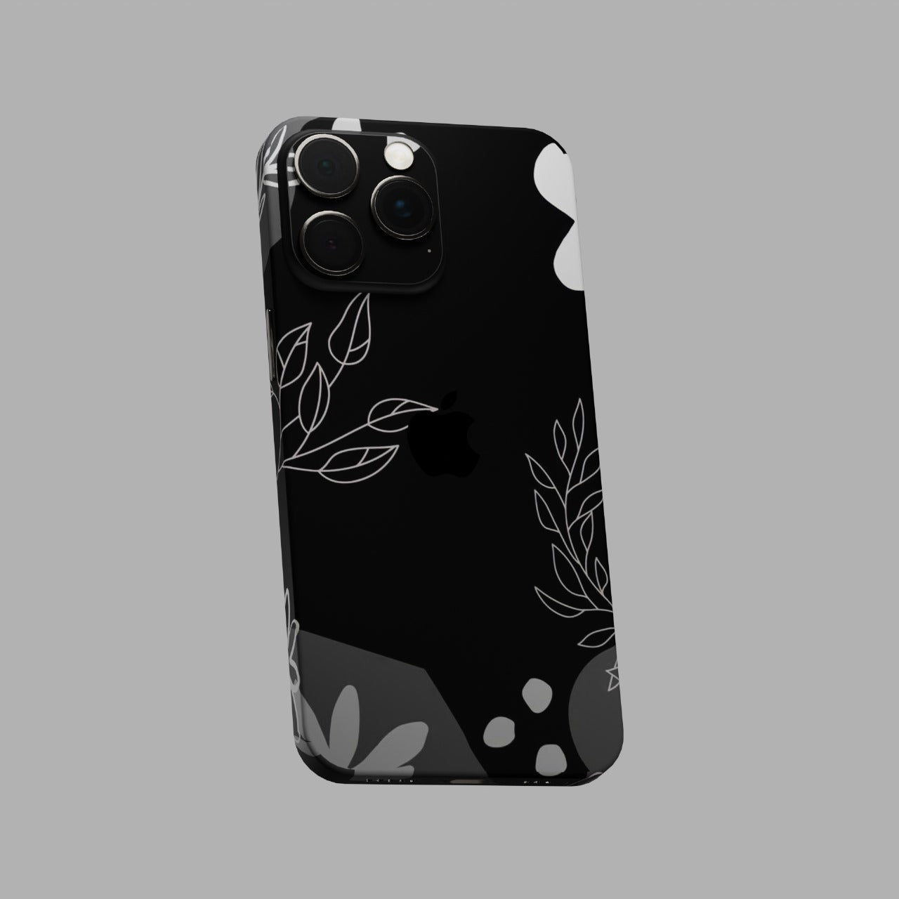 Flower silhouette Blacks Mobile Skins & Wraps